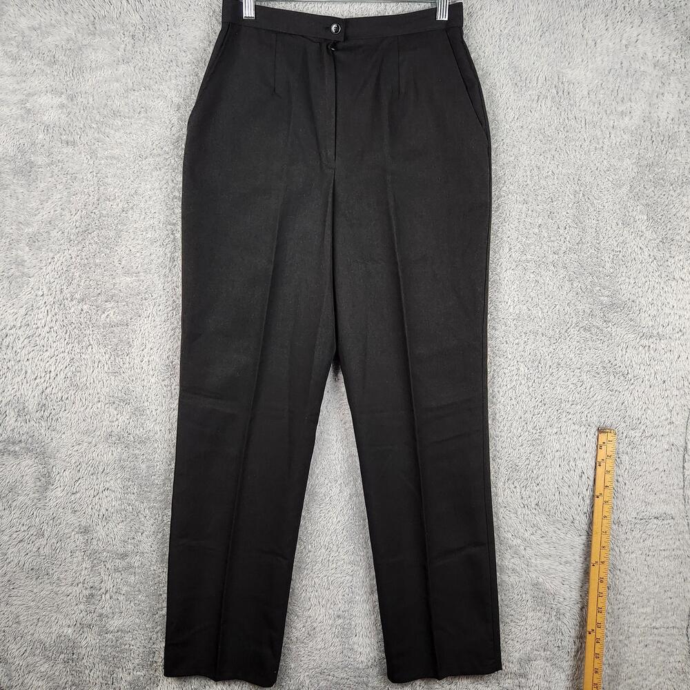 Vintage Impressions Pants Womens 10 Gray Pleated Straight Leg Dress Work USA 80s